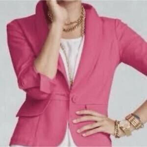 Cabi Hot Pink Peplum Classic Blazer - Size 12 - Office Ready